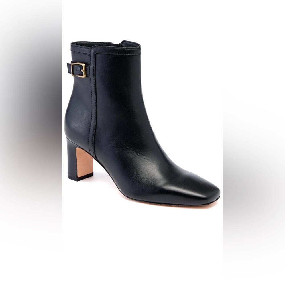J. McLaughlin Vivvi black genuine leather low heel Ankle Boots/Booties, NIB,8.5
